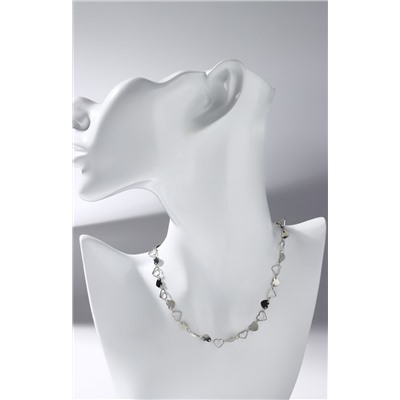 Чокер «Металлика» сердца, цвет серебро, L=30