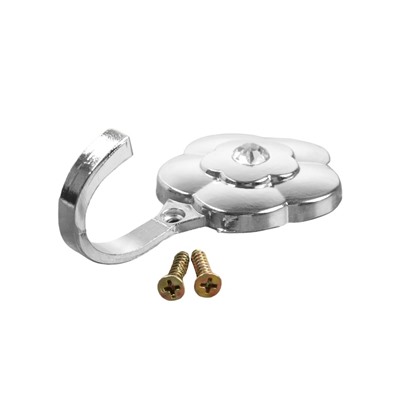 Держатель для штор однорожковый CAPPIO KC117, цвет хром, 2 шт.