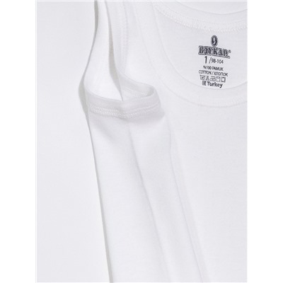 2214-01 Майка для мальчиков белая (BAYKAR)