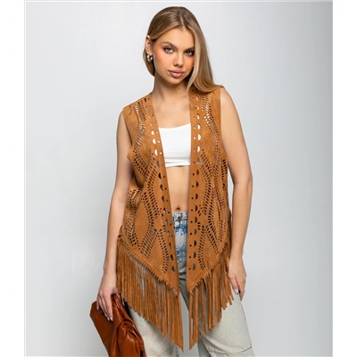 Жилет #КТ88510, коричневый