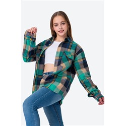 Детская теплая фланелевая рубашка в клетку Happyfox