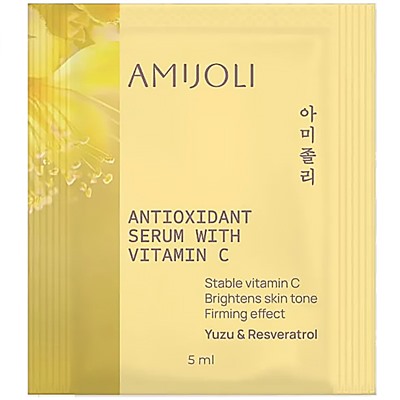 AMIJOLI Антиоксидантная сыворотка с витамином С экстрактом юдзу и ресвератролом 5 мл