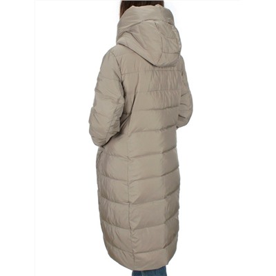 2077 GRAY/BEIGE Пальто зимнее женское (200 гр .холлофайбер)