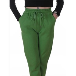 2510-K GREEN Брюки спортивные утепленные женские (85% хлопок, 10% полиэстер, 5% спандекс)