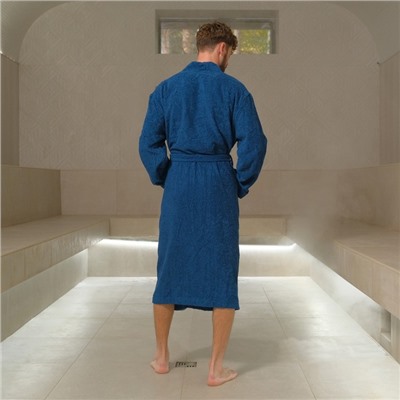 Халат махровый мужской «Этель. Глава семьи», размер 56-58, синий