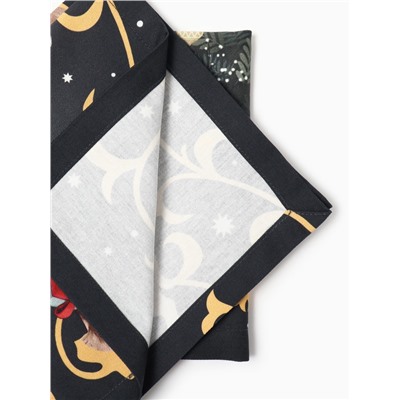 Набор салфеток сервировочных «Этель» Fairy tale, 40×40 см - 4 шт., чёрные