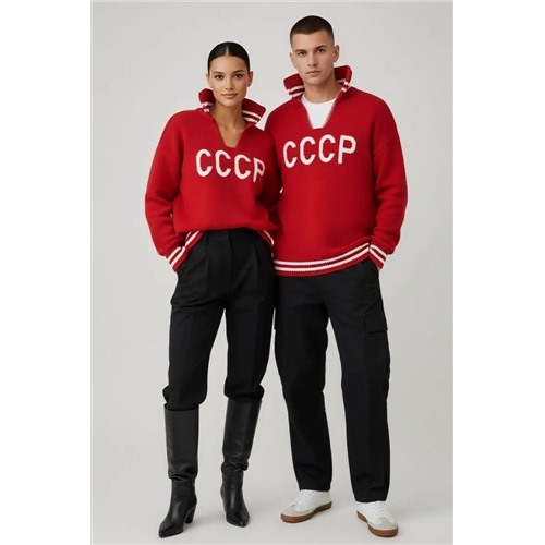 Джемпер (вязаный трикотаж) Цвет КРАСНЫЙ, Размер 42-54