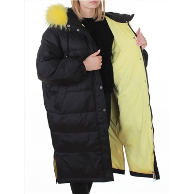 3072 BLACK Пальто зимнее пуховое женское (пух)