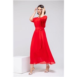 Платье 9720 шифон красный