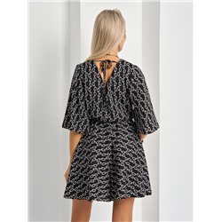 Комбинезон чёрный с юбкой-шортами