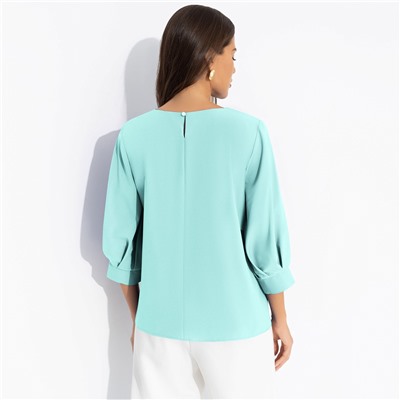 Блуза прямого силуэта, Предвкушение встречи (тиффани)