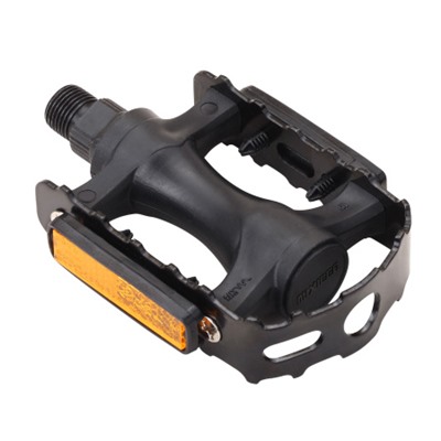 Педаль для MTB MIXIEER MX-P828 полипропилен чёрный, стальная пластина ось картридж. 2S, стальные подшипники, рефлектор 90х78мм, 9/16, /уп50/