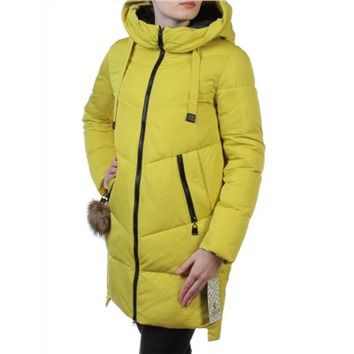 8039 YELLOW Пуховик  с брелоком JARIUS