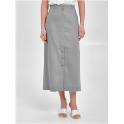 Юбка льняная светло-серого цвета