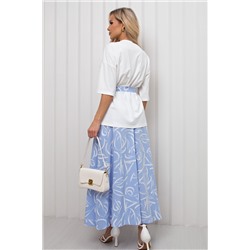 Костюм с длинной юбкой голубого цвета Дарьяна №5