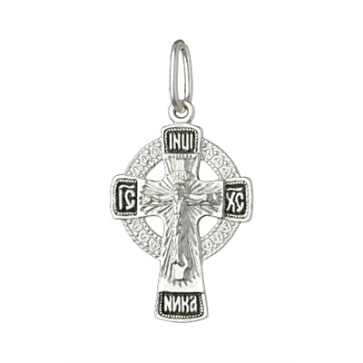 Крест из серебра литье частичное чернение