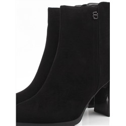 04-M3-9145 BLACK Ботильоны зимние женские (натуральная замша, натуральный мех)