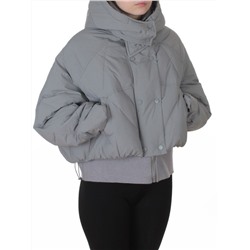 H24-033 GRAY Куртка пуховая зимняя женская (пух)