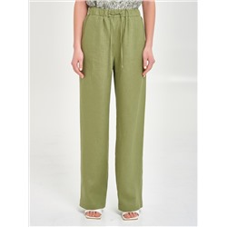 Брюки изо льна с карманами