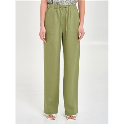 Брюки изо льна с карманами