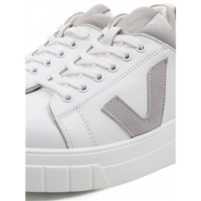 03-YC354-1 WHITE Полуботинки спортивные женские (натуральная кожа, натуральная замша)