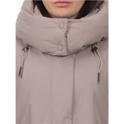 H24-816 DK. BEIGE Куртка зимняя женская (150 гр. холлофайбер)