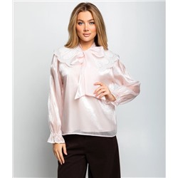 Блуза #КТ971, пудровый