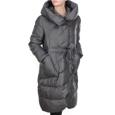2237 DARK GRAY Пальто женское зимнее AKIDSEFRS (200 гр. холлофайбера)