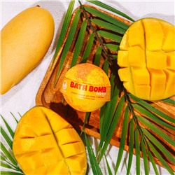 Бурлящий шарик для ванны Mango (манго, с маслами), 100-120 г