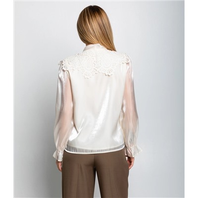 Блуза #КТ966 (1), кремовый