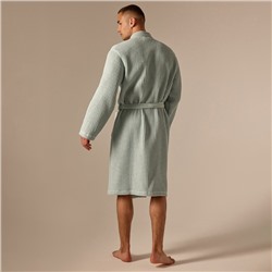 Халат вафельный мужской SL HOME: Boho «Аззура», размер M, хлопок 100%, бирюзовый