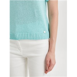 Блуза вязаная мятно-зелёного цвета