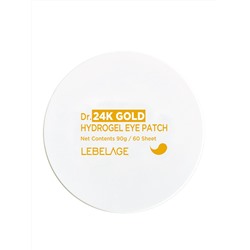 Lebelage Гидрогелевые патчи для глаз с экстрактом золота / Dr.24K Gold Hydrogel Eye Patch, 60 шт.