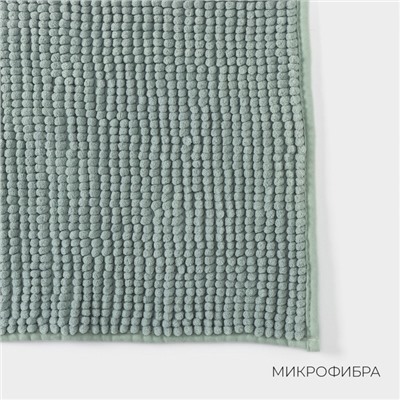 Коврик для дома LaDо́m, букли, плотность 1000 г, 50×80 см, мятный