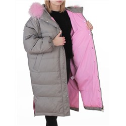 3072 GRAY Пальто зимнее пуховое женское (пух)
