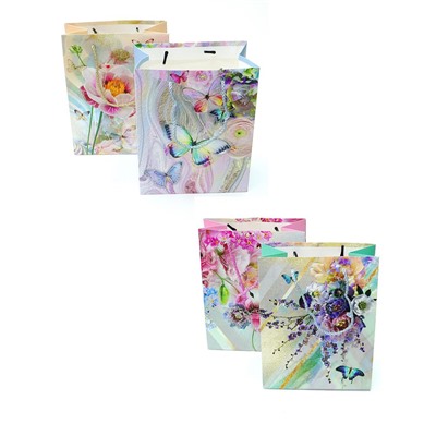 Пакеты подарочные Summer female style 4вида УПАКОВКА 12шт (18*23*10 см) QZHZD-617C-2