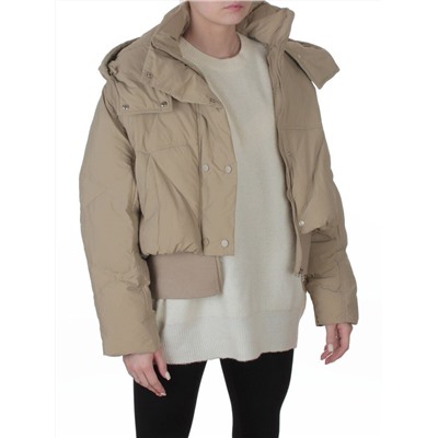 H24-033 BEIGE Куртка пуховая зимняя женская (пух)