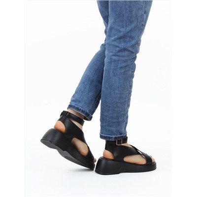 08-XT148-011 BLACK Босоножки женские (натуральная кожа)