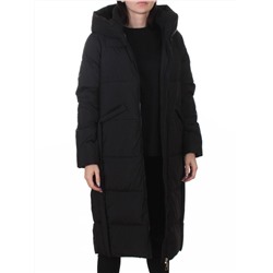 018 BLACK Пальто зимнее женское (200 гр. холлофайбер)