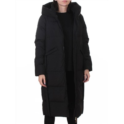 018 BLACK Пальто зимнее женское (200 гр. холлофайбер)