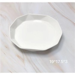 Блюдо овальное 19х17,5 см Грани / R-0058 /уп 36/