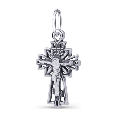 Крест из серебра литье частичное чернение