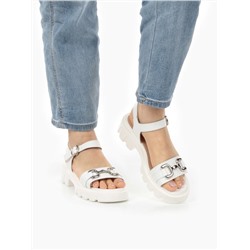 08-PEY182-1 WHITE Босоножки женские (натуральная кожа)