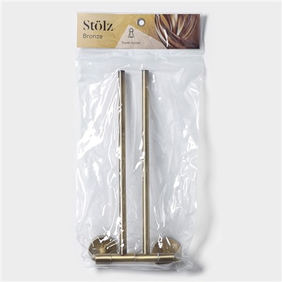 Держатель для полотенец 2 спицы Stölz bacic Bronze, 35.5×16×5 см, бронзовый