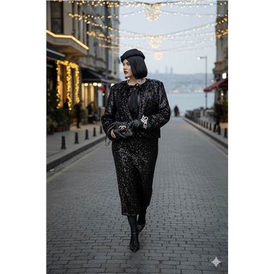 Блуза, жакет, юбка Vittoria Queen 27593 черный