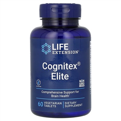 Life Extension, Cognitex Elite, 60 вегетарианских таблеток
