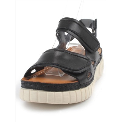 08-PED175-2 BLACK Босоножки женские (натуральная кожа)