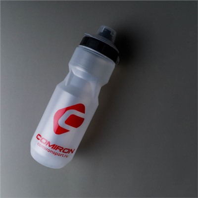 Бутылка для воды  COMIRON "Advance" с пылевой крышкой и одноцветным принтом. Прозрачная. 850 мл. /711619 /FWCPE-28D1Сt / уп 1