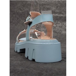 08-PEY182-5 LIGHT BLUE Босоножки женские (натуральная кожа)