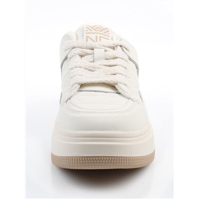 03-PDH336-1 MILK Кроссовки демисезонные женские (натуральная кожа, нубук)